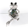 Frog Zinc Alloy Rhinestone  Brooches PW-WGC7876-01-2