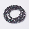 Electroplate Transparent Glass Beads Strands EGLA-A034-T6mm-Q09-2