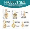 4Pcs 2 Styles Brass Micro Pave Cubic Zirconia & 2Pcs Stainless Steel Rhinestone Pendants Findings Kits FIND-TA0010-18-4