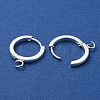 201 Stainless Steel Huggie Hoop Earrings Findings STAS-A167-01G-S-2