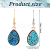 12 Pairs 12 Color Bling Resin Teardrop Dangle Earrings EJEW-AN0001-66-2