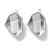 Brass Pendant Rhinestone Settings KK-C079-13P-1