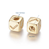 Brass Micro Pave Cubic Zirconia Beads ZIRC-G162-16G-11-2