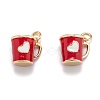 Brass Enamel Charms KK-P196-A-3