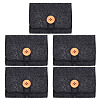 5Pcs Felt Jewelry Storage Bags with Button ABAG-BC0001-71A-1