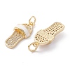 Brass Micro Pave Clear Cubic Zirconia Pendants X-ZIRC-A019-11G-2