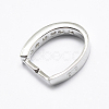 Anti-Tarnish Rhodium Plated 925 Sterling Silver Micro Pave Cubic Zirconia Pendant Bails X-STER-E053-09P-2