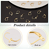 PandaHall Elite 50Pcs Brass Leverback Earring Findings KK-PH0006-08-4