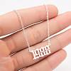 1988 Birth Year Number 201 Stainless Steel Pendant Cable Chain Necklaces FS-WGB5F08-05-1