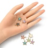 10Pcs 5 Colors Alloy Enamel Pendants ENAM-YW0002-66-4
