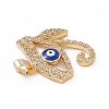 Brass Micro Pave Cubic Zirconia Pendants KK-E068-VC062-3
