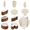 100Pcs 5 Styles Unfinished Wooden Cutouts WOOD-OC0002-89-1