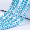 Electroplate Glass Beads Strands EGLA-A034-P1mm-B15-1