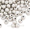 Brass Textured Beads KK-R012-8mm-P-1