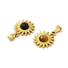 Gemstone Faceted Sun Pendants STAS-P361-03G-2