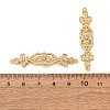 Brass Micro Pave Clear Cubic Zirconia Connector Charms CU-CBA4579-23G-2