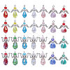 28Pcs 14 Style Electroplate Glass Pendants FIND-CA0007-83-1