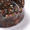 Resin with Natural Mixed Stone Chip Stones Ashtray DJEW-F015-01B-3