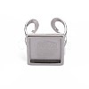 Non-Tarnish 201 Stainless Steel Cuff Pad Ring Settings X-STAS-S080-041C-P-2