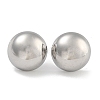 304 Stainless Steel Half Round Stud Earrings for Women EJEW-U022-03P-1