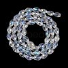 Transparent Electroplate Glass Beads Strands EGLA-N013-T8mm-B01-2