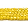 Opaque Solid Color Electroplate Glass Beads Strands GLAA-F029-P4mm-A05-1