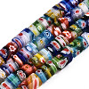 Handmade Millefiori Lampwork Beads Strands LAMP-S191-20-1