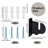 Acrylic Wall Skateboarding Display Hanger Racks ODIS-WH0061-78-2