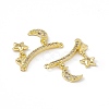Brass Micro Pave Cubic Zirconia 2-Loop Pendants KK-E068-VC032-3