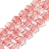 Cherry Quartz Glass Beads Strands G-NH0005-021-1