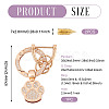 1Pc DIY Alloy Rhinestone Spring Gate Rings Keychains FIND-TA0008-54A-G-3