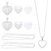Alloy Rhinestone Pendant Necklaces NJEW-WH0008-01S-1