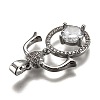 Brass Clear Cubic Zirconia Constellation Charms KK-J278-33P-F-3
