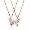 2Pcs Iron Matching Butterfly Pendant Necklaces for Mother Daughter Friends JN1034A-1-3