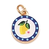 Painted Brass Pendants KK-CBAA339-02A-1