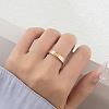 304 Stainless Steel & Cubic Zirconia Finger Rings FS-WG10832-08-1