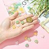 40Pcs 4 Colors Electroplate Transparent Glass Beads GLAA-CJ0002-90-4
