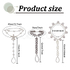 6Pcs 3 Style Clear Resin & ABS Plastic Flower & Starfish Toe Ring Anklets Set AJEW-AN0001-02-2