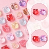 60Pcs Transparent Spray Paint Glass Beads GLAA-FS0002-10-3