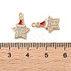 Brass Micro Pave Cubic Zirconia Pendants KK-D420-01G-05-3