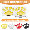 8 Sheets 4 Colors Cute PVC Self Adhesive Car Stickers STIC-FH0001-19-2