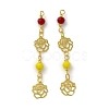 Glass Beaded Pendants KK-P242-18G-03-1
