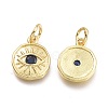 Brass Micro Pave Cubic Zirconia Pendants KK-P187-17B-G-2