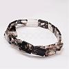 Synthetic Black Rutilated Quartz Bead Strands G-K153-N03-2