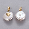 Natural Cultured Freshwater Pearl Pendants KK-L187-15G-2