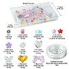 106Pcs 11 Styles Transparent Mixed Colors Acrylic Beads with Strong Stretchy Beading Elastic Thread OACR-FS0001-60-4