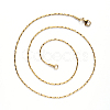 PVD Vacuum Plating 304 Stainless Steel Boston Link Chain Necklace NJEW-S420-006A-G-3