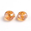 Faceted Rondelle Electroplate Glass Beads Strands EGLA-X0003-4x3mm-2
