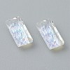 Embossed Glass Rhinestone Pendants GLAA-J101-07A-2