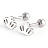 Tarnish Resistant 201 Stainless Steel Barbell Cartilage Earrings EJEW-R147-05-1